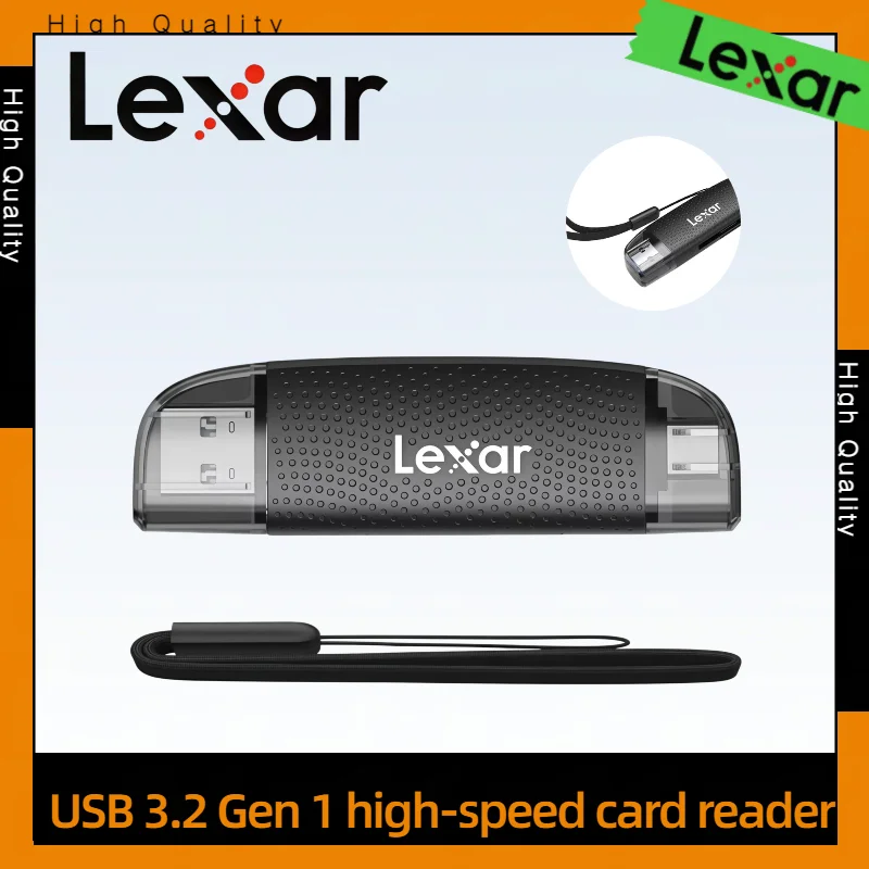 

Lexar Dual-Slot USB-A USB-C Reader Up to 205Mb/s USB 3.2 SD Card Reader and Micro SD Card Reader for Computer and Phone