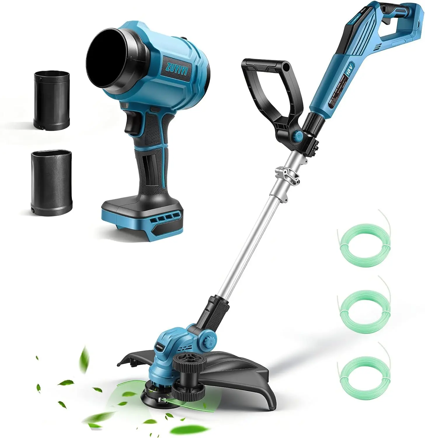 Electric String Trimmer & Leaf Blower Combo for Makita 18V Battery | Brushless, 15