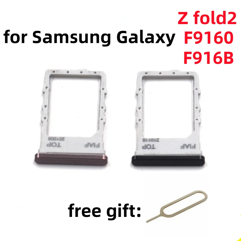 

New Micro SIM Card Adapter Tray chip slot drawer Holder Replacement Part For Samsung Galaxy Z Fold2 SM-F9160 Replacement Parts