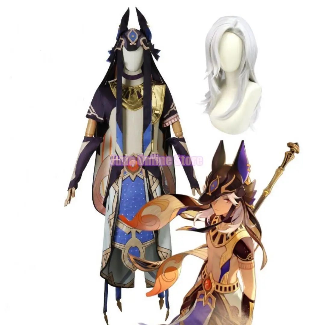 Anime Genshin Impact Cyno Cosplay Costume Game Halloween Party Outfit Clothes