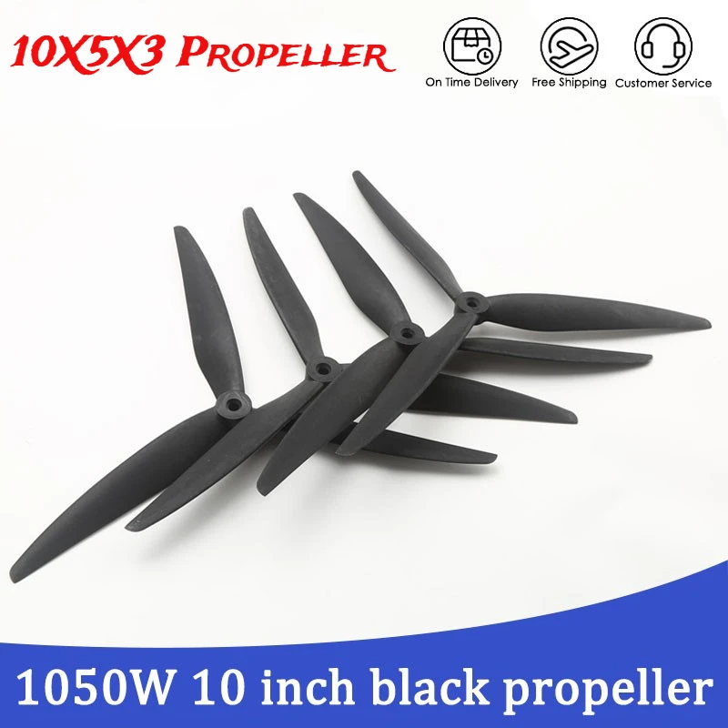 

2Pairs(2CW+2CCW) Gemfan 1050W Wider 10X5X3 3-Blade Glass Fiber Nylon Propeller for Multirotor 10" FPV Cinelifter MarcoQuad