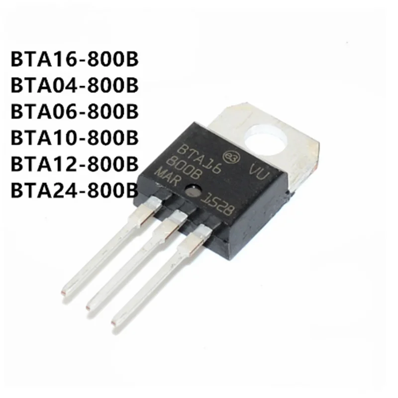 

10pcs/lot BTA16-800B TO-220 BTA16-800 BTA16 800V 16A BTA04-800B BTA06-800B BTA10-800B BTA12-800B BTA12-800 BTA24-800