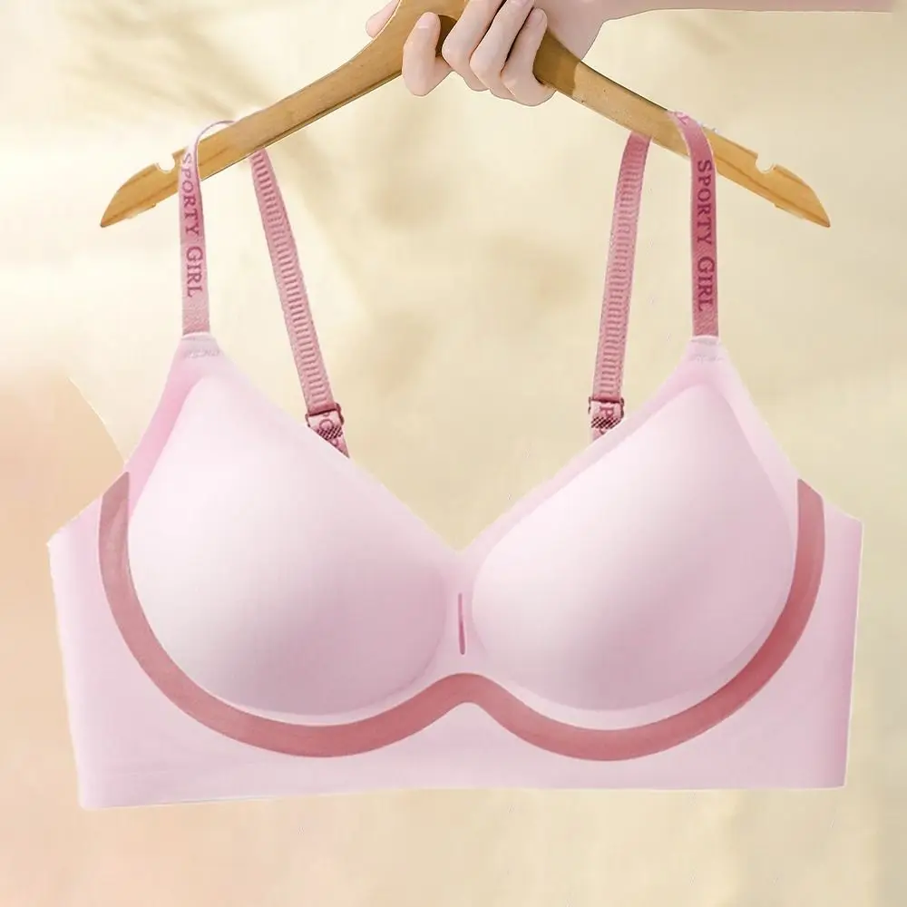 

Letter Wireless Deep V Bra Close-fitting Anti-sagging Seamless Bras for Women Lingerie Gathered Breasts Push Up Underwear Girls