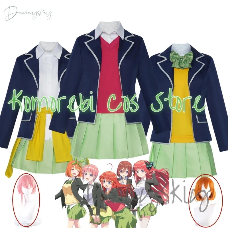 Ichika Nakano Nino Miku Yotsuba Nakano Itsuki Cosplay vestido peluca Anime la quintillencia Cosplay disfraces trajes