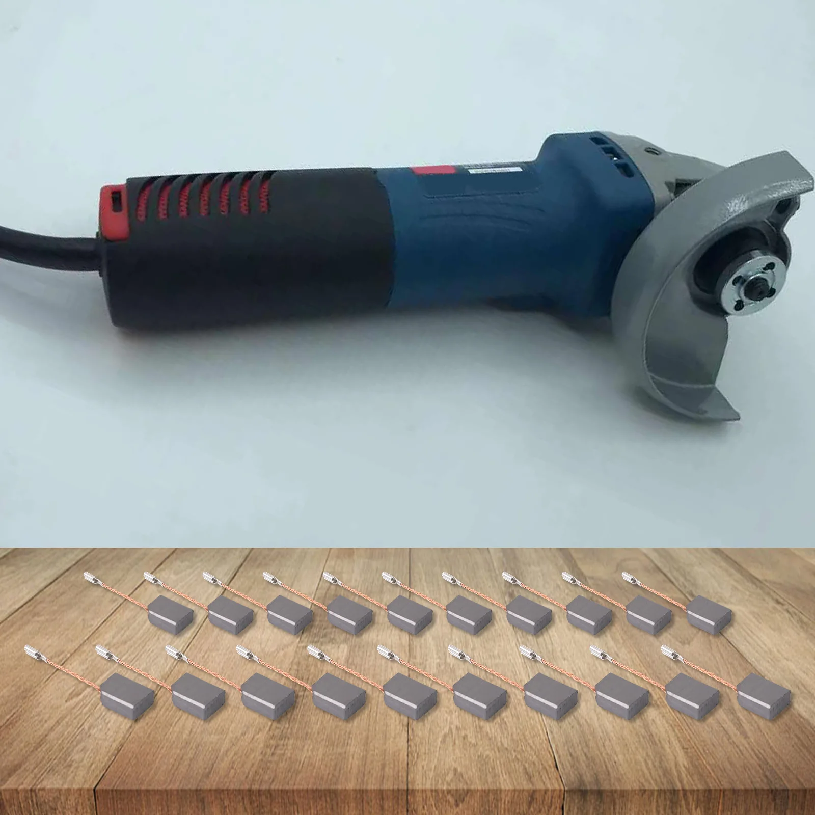 

Angle Grinder Carbon Brushes Silver Color 20pcs Carbon Brushes Compatible With WU816 Angle Grinder Accessory Parts 6 11 15mm