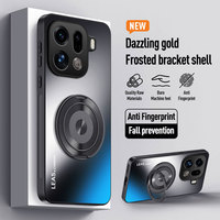 For OPPO Find X9 Pro Case Deluxe acrylic matte matte 360° swivel stand PC Cover For OPPO Find X9Pro Shockproof Bumper Funda