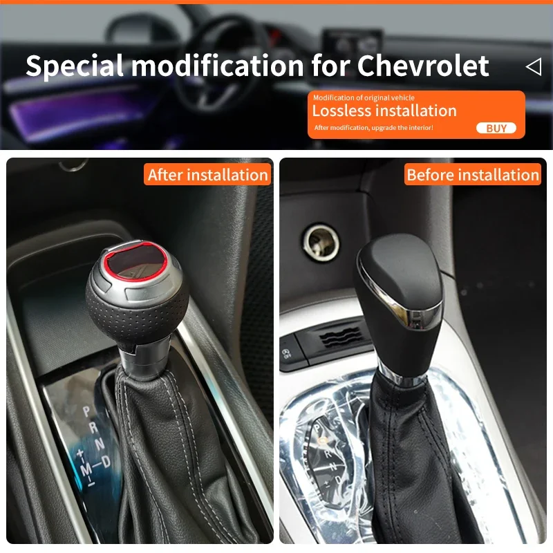 Gear Shift Knob For Chevrolet Cruze Orlando Captiva Epica Cavalier Volt Monza Car accessories Meta Led Head Stick Lever Gear Rod