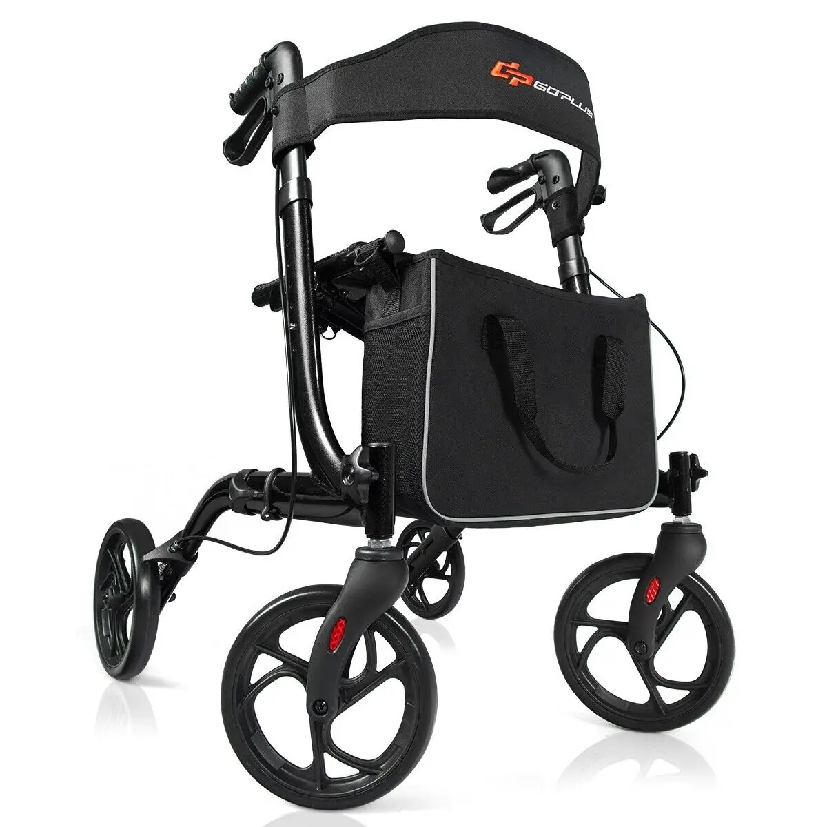 ERGOMASTER Klapprollator Walker Aluminium Walking Mobilitätshilfe Leichtgewicht mit 4 Rädern