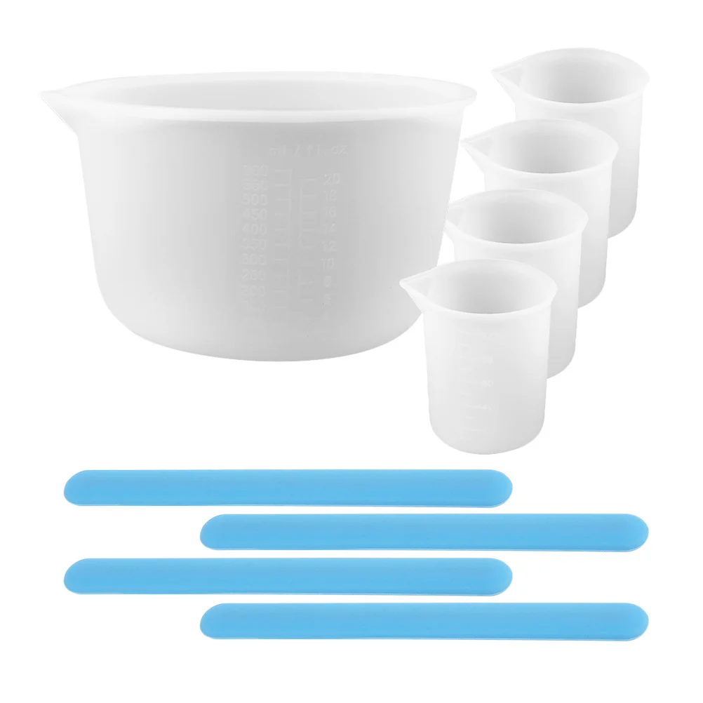 

1 Set Silicone Molds For Diy Measuring Mixing Cups Epoxy Craft Tools Set Stir Sticks Resin Supplies Kit Crafts Making Epoxy