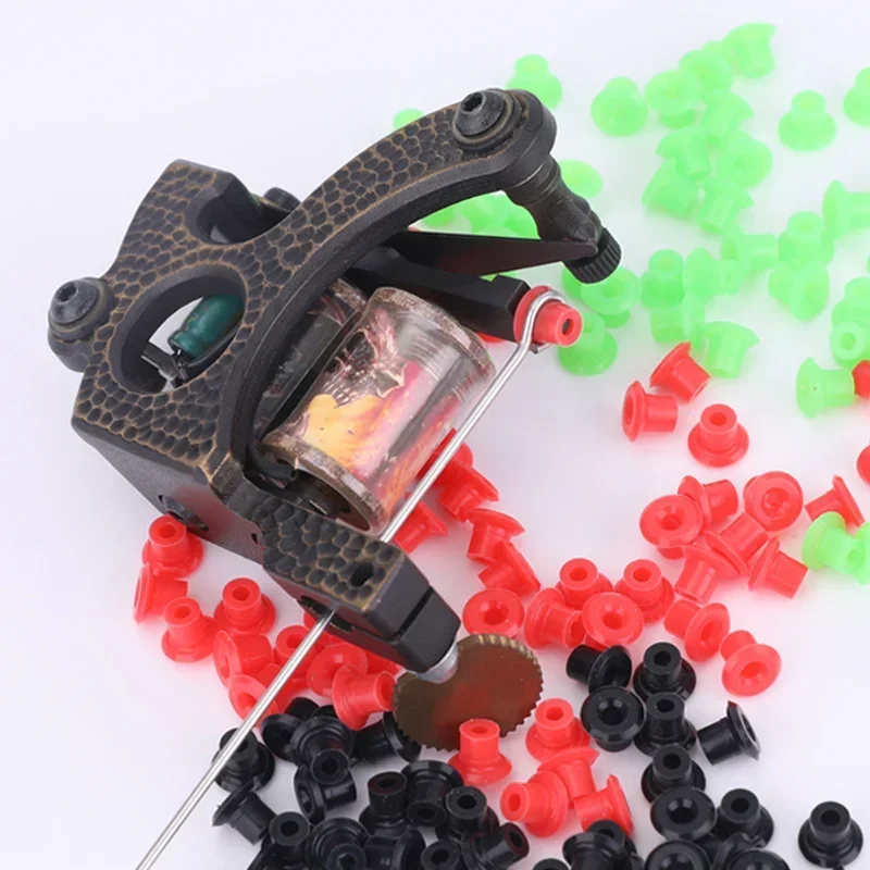 50/box Tattoo Equipment Tattoo Machine Needle Pad Not Easy To Fall Off Silicone Needle Pad T-shaped