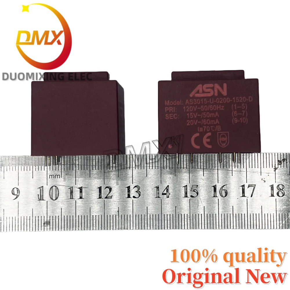 2 قطعة/الوحدة 100% العلامة التجارية الجديدة AS3015-U-0200-1520-D محول PRI: 120 فولت ~ 50/60 هرتز ثانية: 15 فولت ~/50mA 20 فولت ~/60mA ta70 ° ج/ب #1