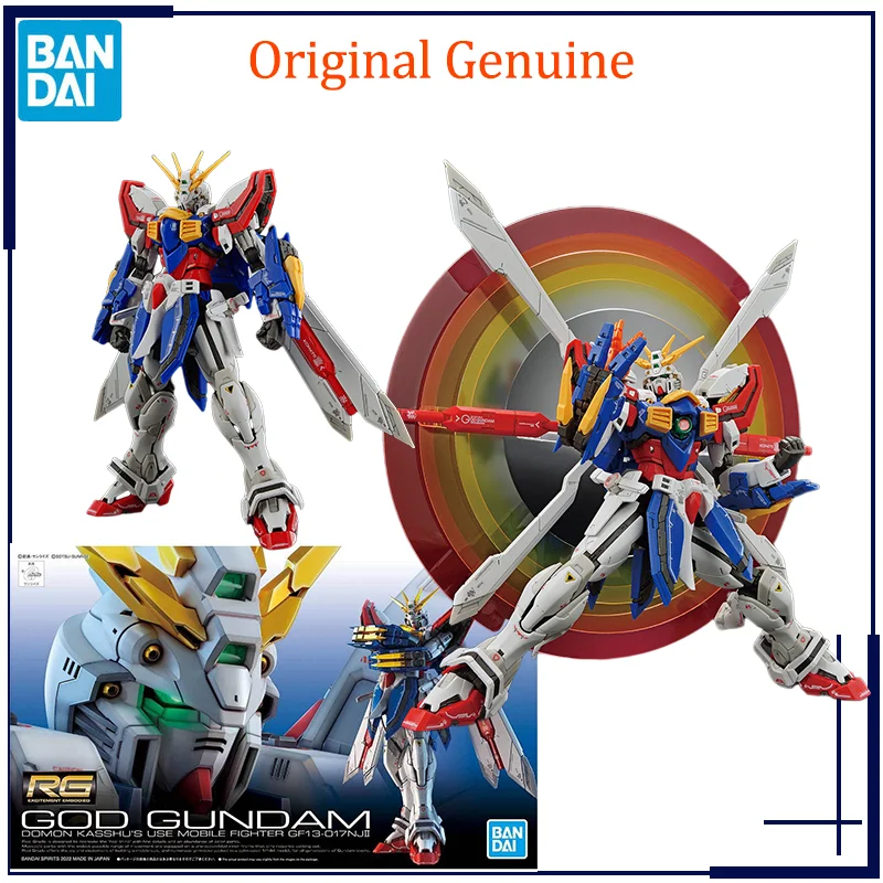 

Original Genuine RG 1/144 GOD Gundam GF13-017NJII Bandai Anime Model Toys Action Figure Gifts Collectible Ornaments