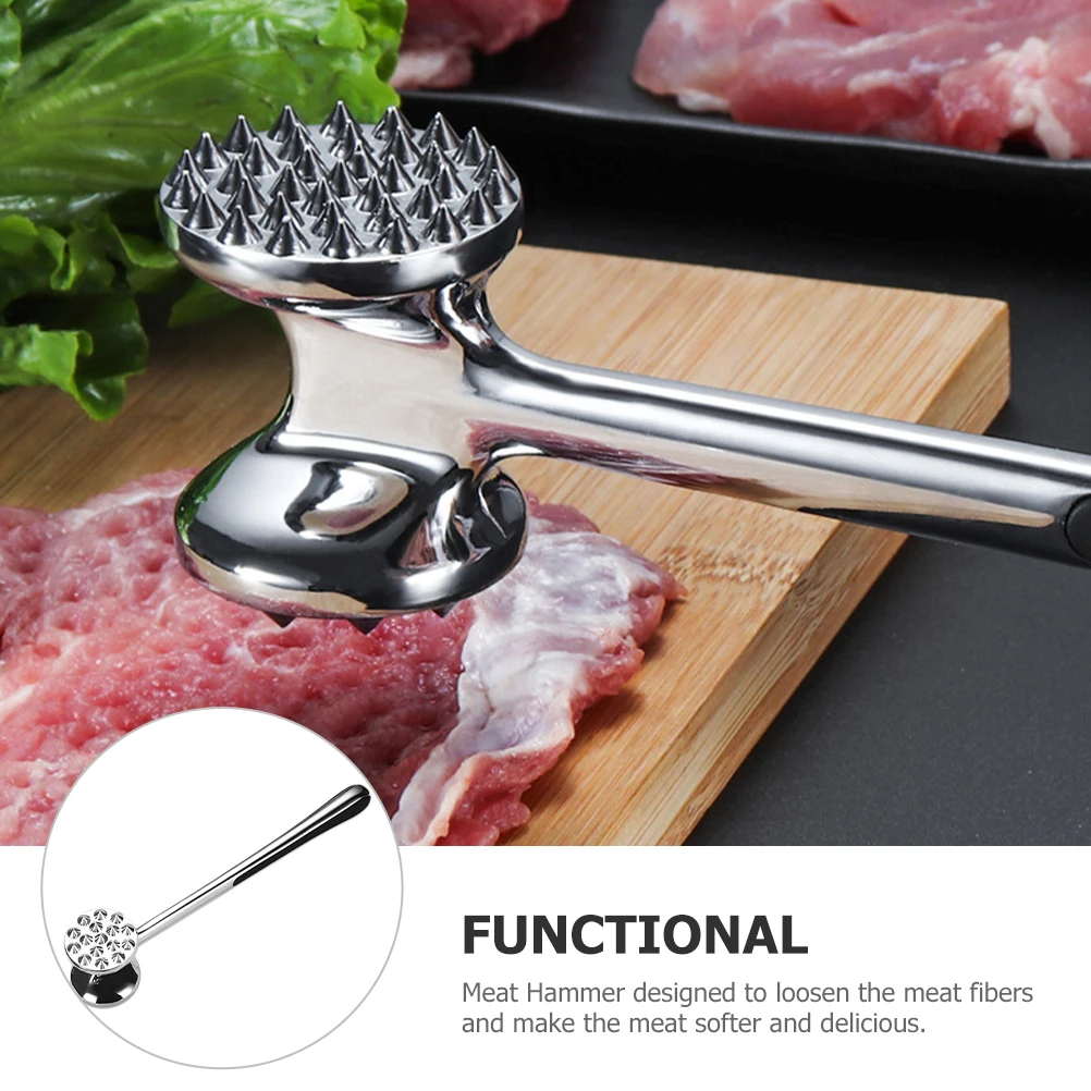 

Meat Hammer Heavy Duty Zinc Alloy Kitchen Mallet Non-Skid Handle For Meat Tenderizer Pounder Ground Beef Tool Cooking