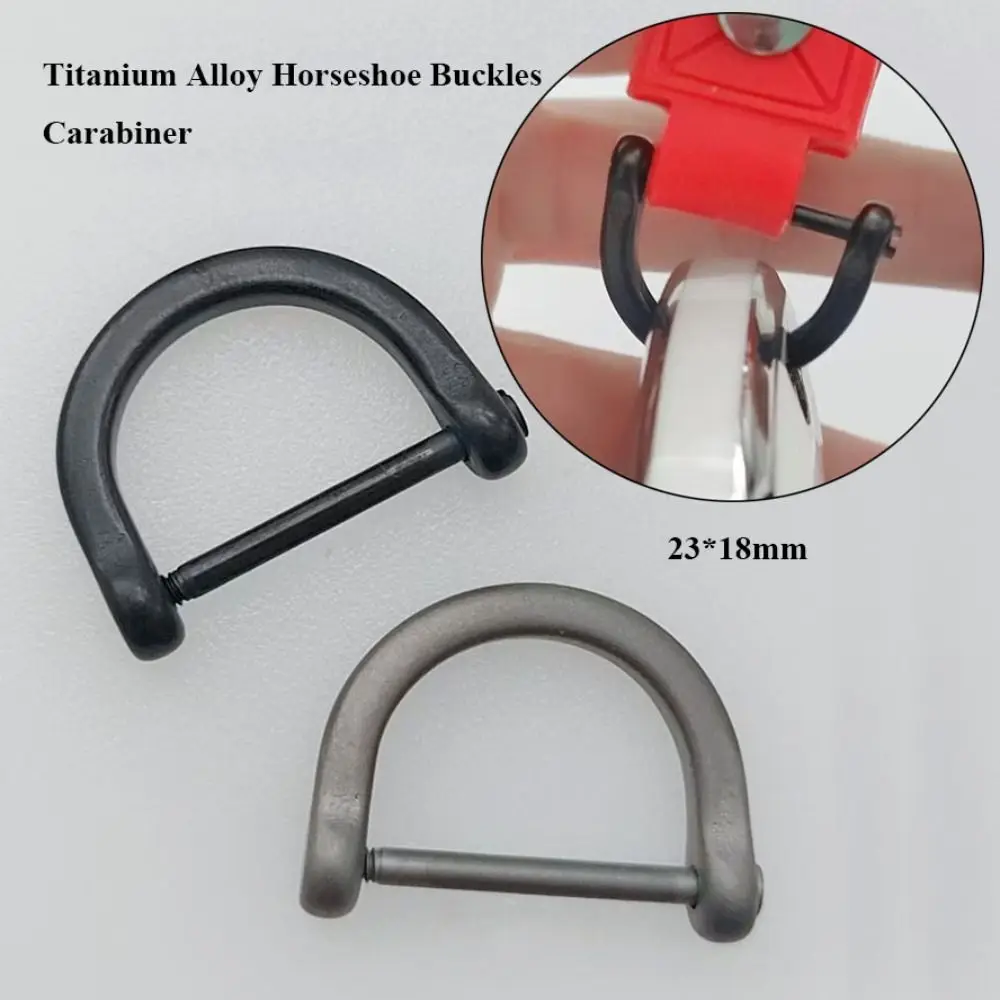 New Titanium Alloy Horseshoes Buckles D-Shaped High Quality D Bow Staples Carabiner DIY Hardware Accessories