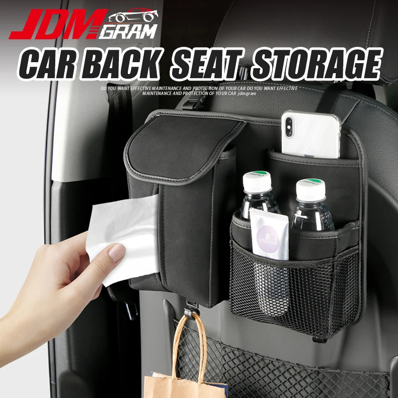 

Universal Multi-Pocket Car Back Seat Organizer Storage Bag 1Pc Hanging Multifunctional Stowing Tidying Auto Interior Accessories