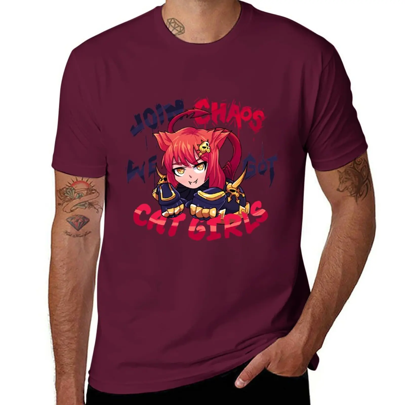 

Join Chaos, we got Cat Girls! T-Shirt sublime tees korean fashion t shirt men