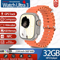 2025New For IOS DT Ultra 3 Watch High-End Business Smartwatch 32G Large Memory Video Clock Men Sport Fitness Waterproof Bracelet
