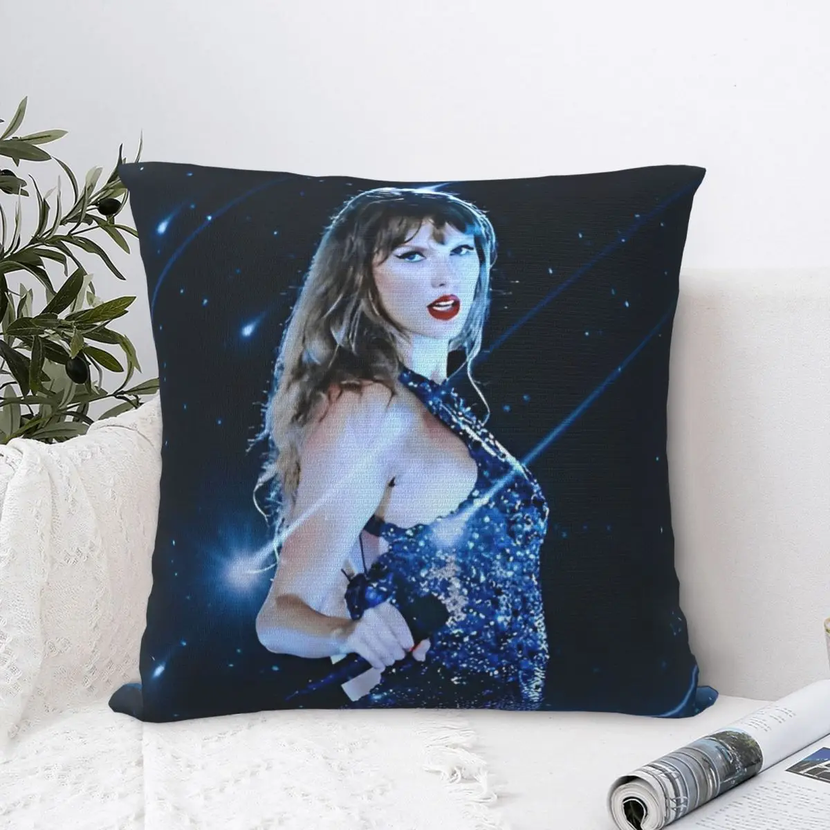 Famous Singer Swiftie Square Pillow Cases Cushion Covers Novelty Zipper Decor Pillowcase for Sofa 45x45cm