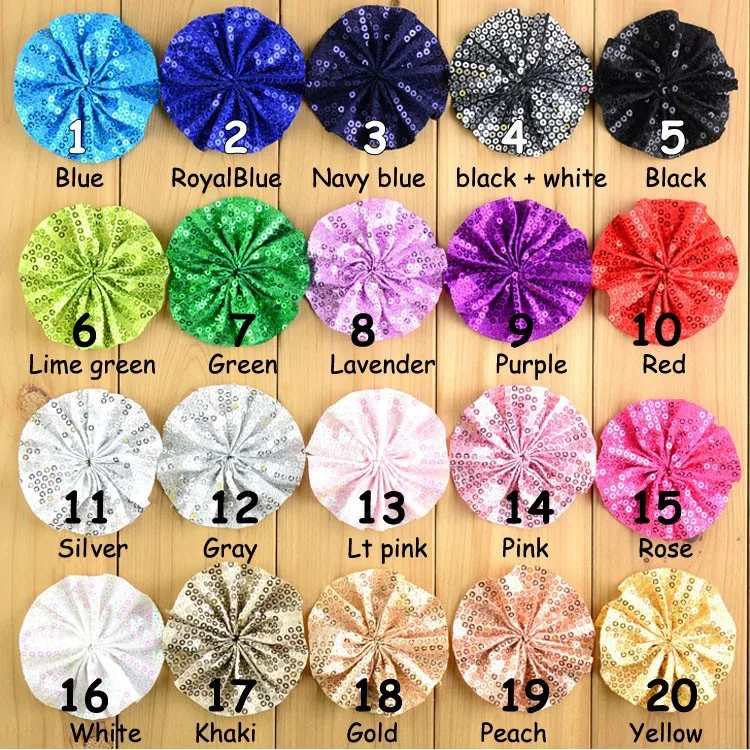 

300pcs Wholesale Spot Wholesale European And American Hot Selling Children's Headgear Handmade Sequins Disc Headflower Diy Cloth
