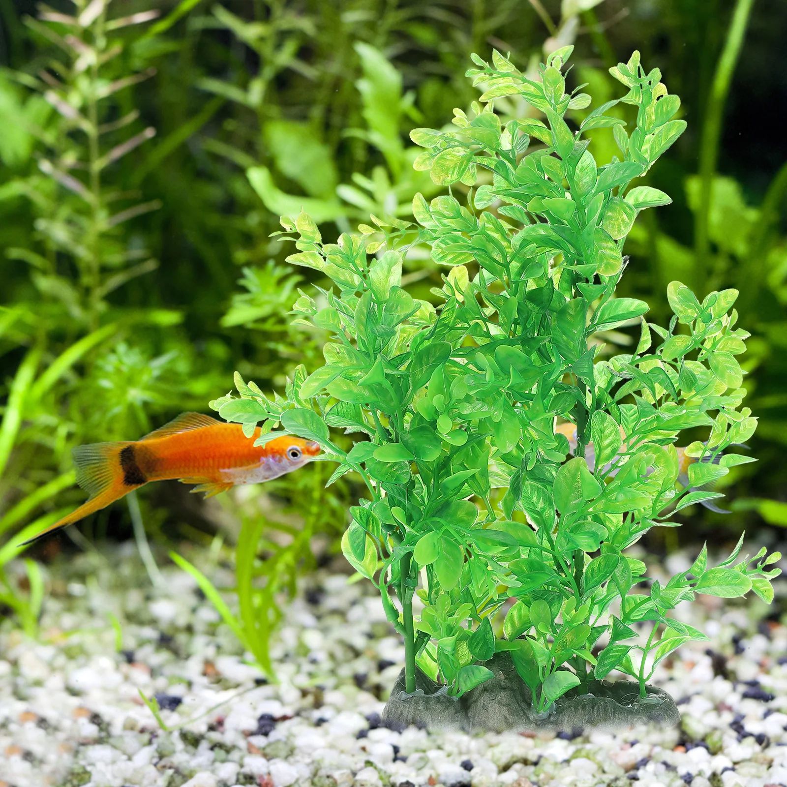 

Simulation Aquarium Plant Decoration Lifelike Green Artificial Fish Tank Plant Ornament Durable Safe for Fish Turtle Reptile