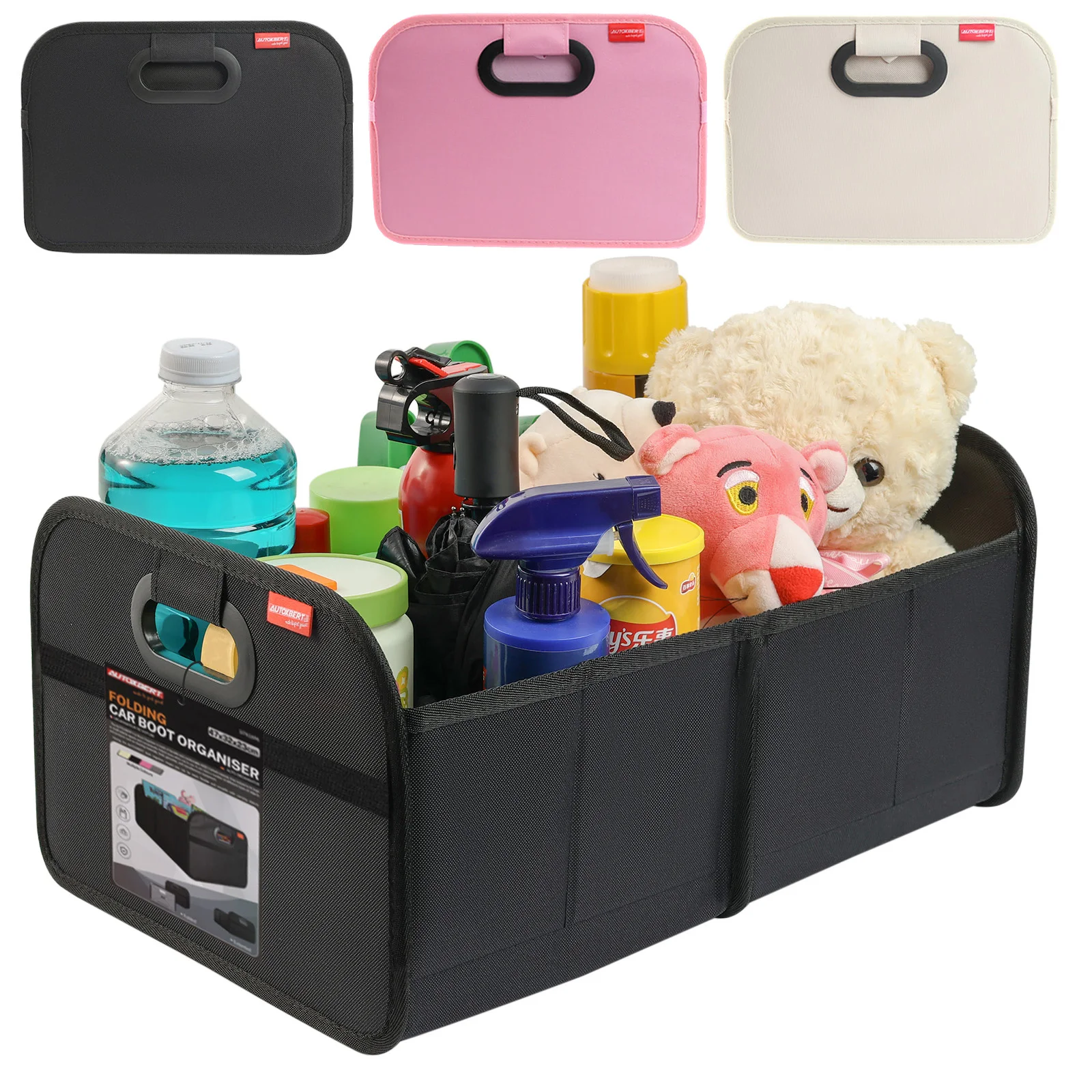 

Car Trunk Organizer 35L Portable Foldable Waterproof Auto Storage Bag Collapsible Multi Compartment Universal SUV Truck Sedan