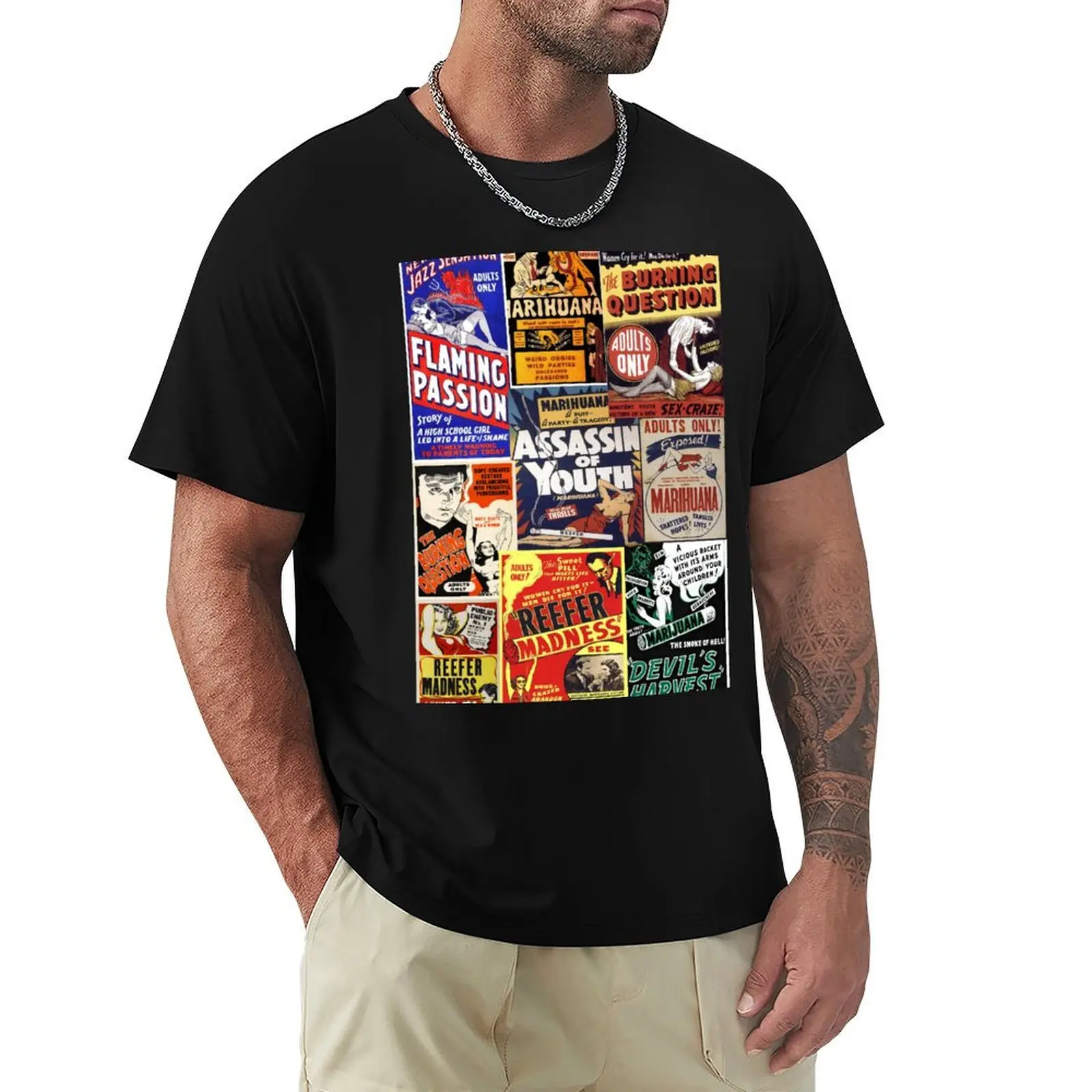Reefer Madness Propaganda T-Shirt Plus Size Non-Shrink T-Shirt