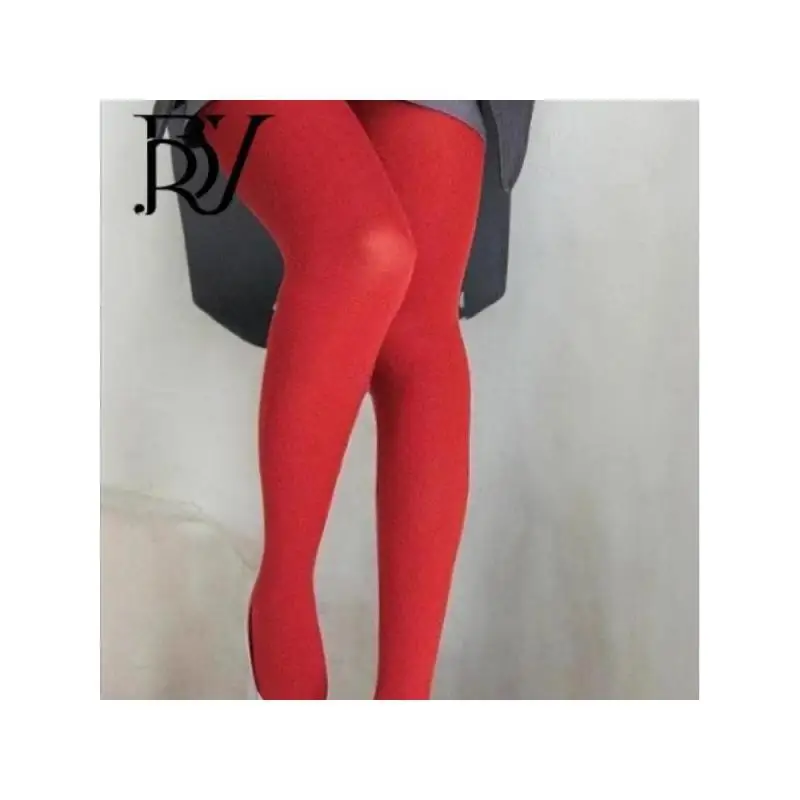 2025 New Design Plus Size 40-75kg Pantyhose 100d Pink Red Leggings Velvet Thickened Warm Pants Outer Wear Women Autumn