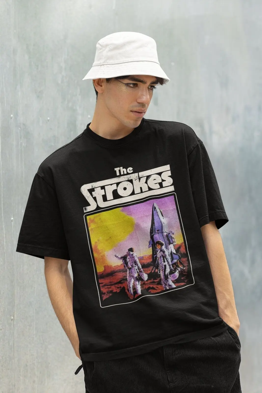 The Strokes Black Short Sleeve Cotton T-shirt Unisex S-5XL VN1626