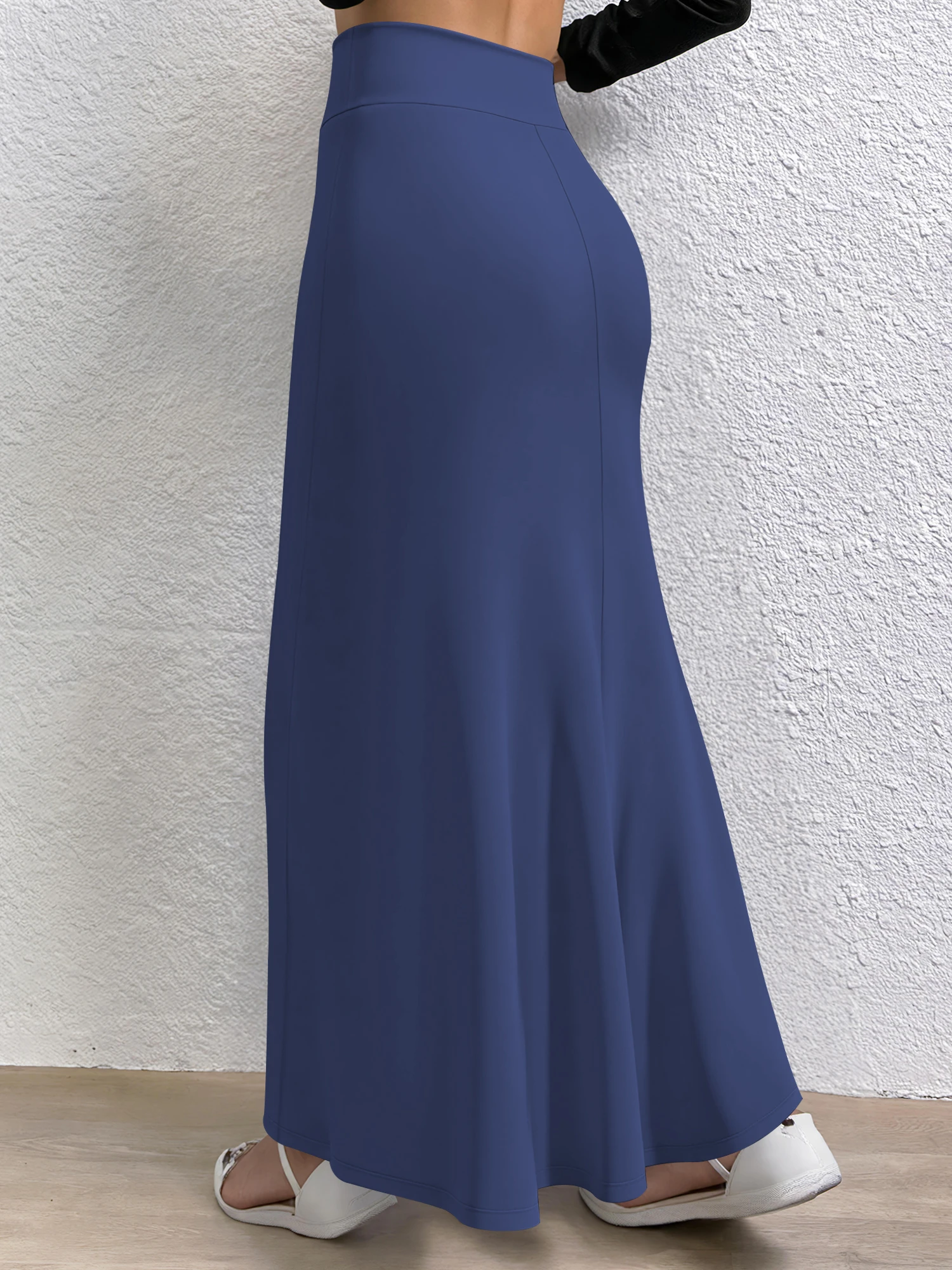 Plain Tailored Long Skirt, High Rise Stabilized Waistband, Daily Commute Staple, Office Casual & After-work Events