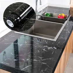 PVC Self-adhesive Kitchen Waterproof And Oil Proof Marble Decal Cabinet Stove Top Desktop Refurbished Wallpaper