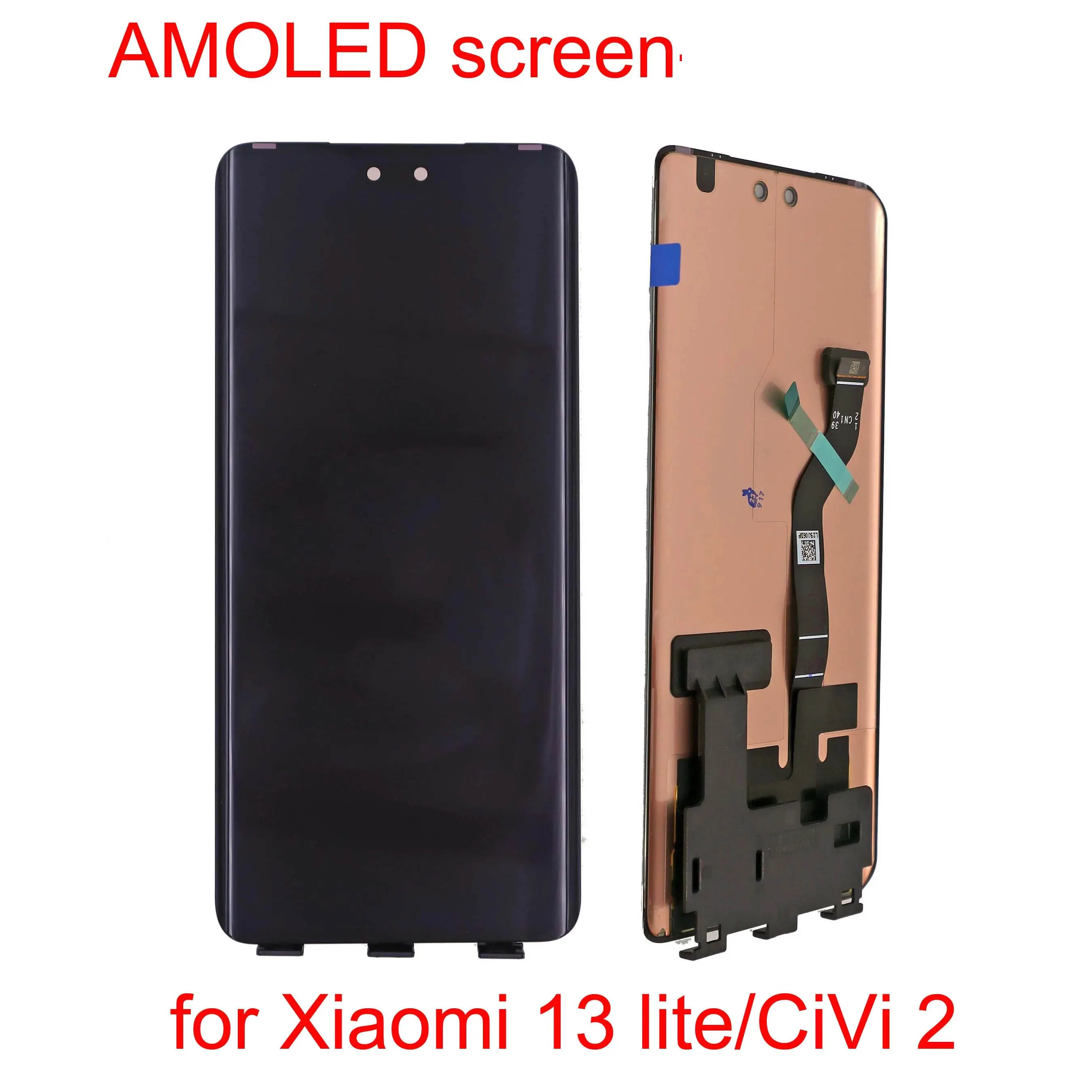 

Oleophobic Coating AMOLED Display Screen for Xiaomi, 13 Lite/Civi 2, Gorilla Glass 5 Digitizer, Support 10 Touch Points, New