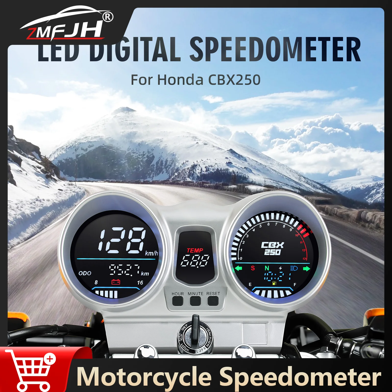 

Измеритель оборотов мотоцикла, измеритель скорости для Honda CBX250 CBF250, датчик уровня топлива, напряжение указателя поворота, время передачи, приборная панель по индивидуальному заказу