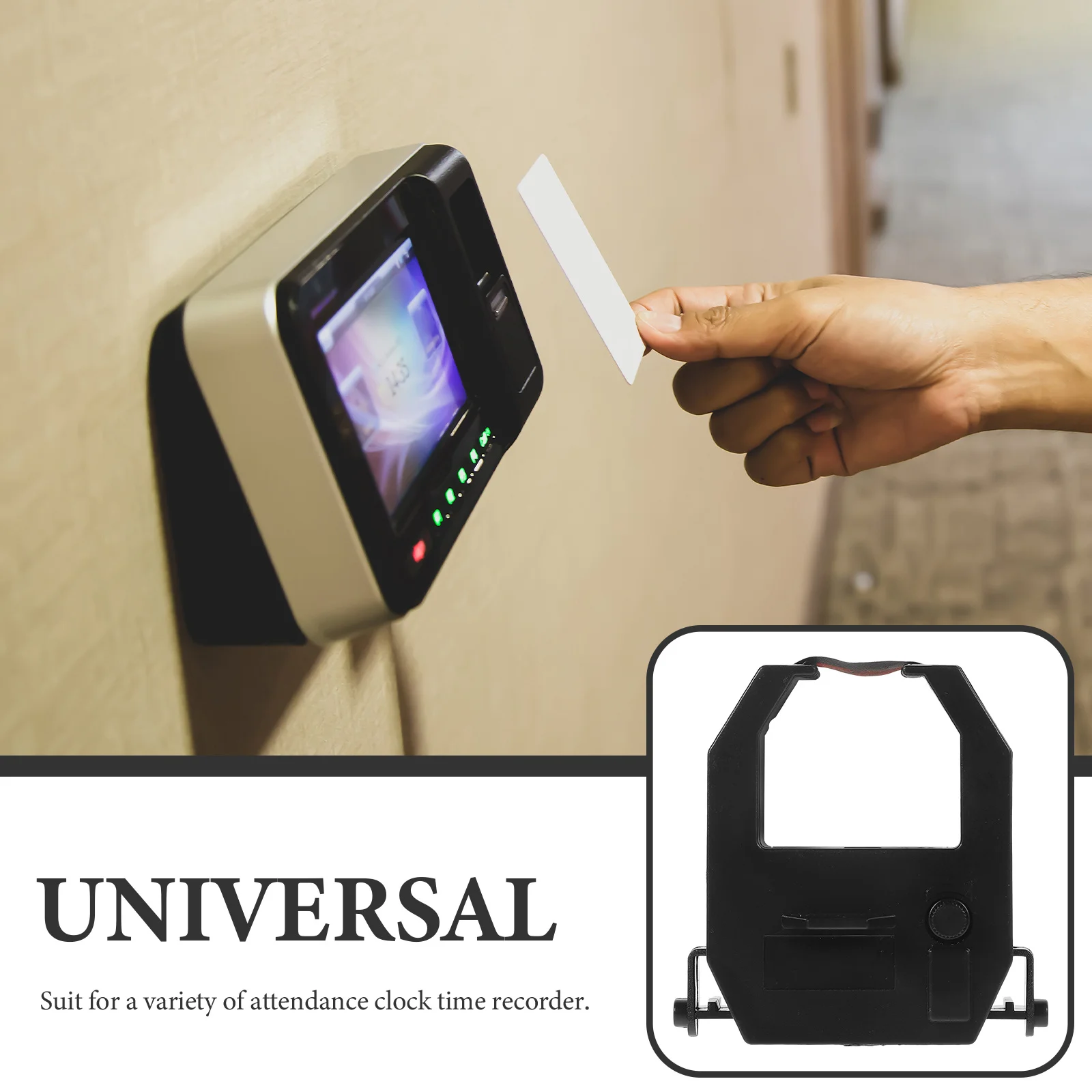 Attendance Clock Ribbon Frame Universal Replacement Digital Time Recorder Ribbon Printer Cartridge Clear Printing