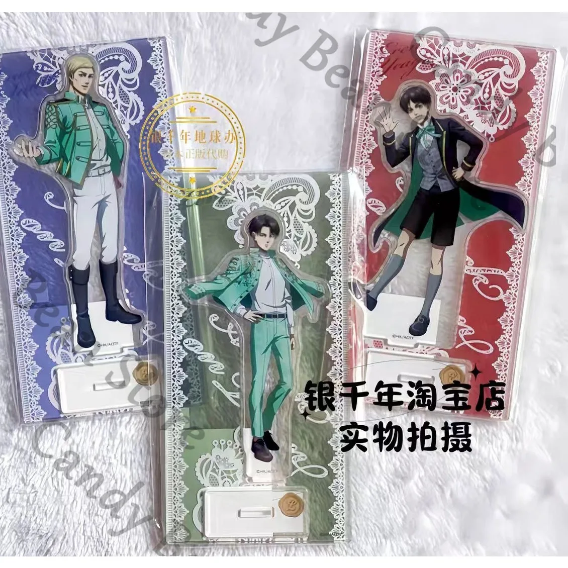 

Anime Attack on Titan Genuine Levi Ackerman Eren Jaeger Cosplay Acrylic Figure Stand Standing Sign Cartoon Badge Emblem Xmas