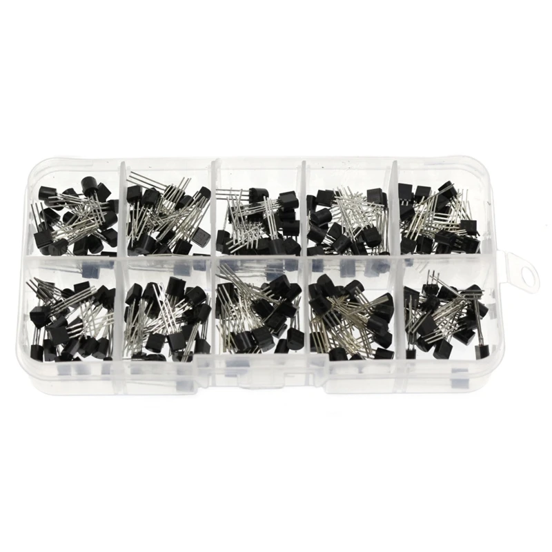 Transistor Assorted Kit BC327 BC337 BC517 BC547 BC548 BC549 BC550 BC556 BC557 BC558 200pcs 10 Values Durable Assortment