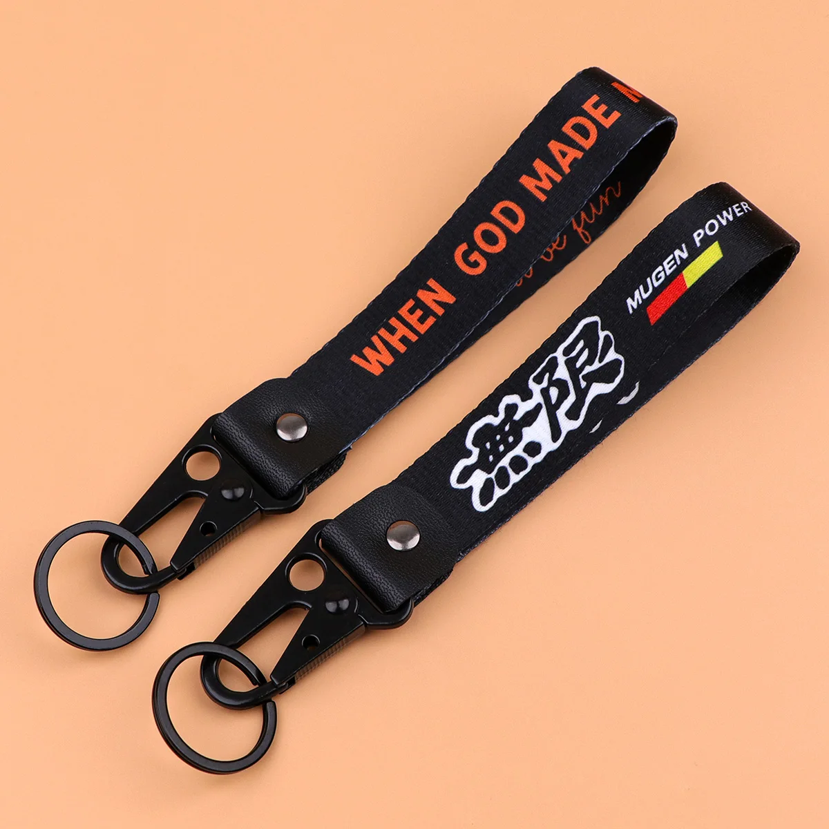 When God Made Me He Grinned And Said This'll Be Fun Eagle Beak Keychain Motorcycles Short Lanyards Badge Holder Accessories