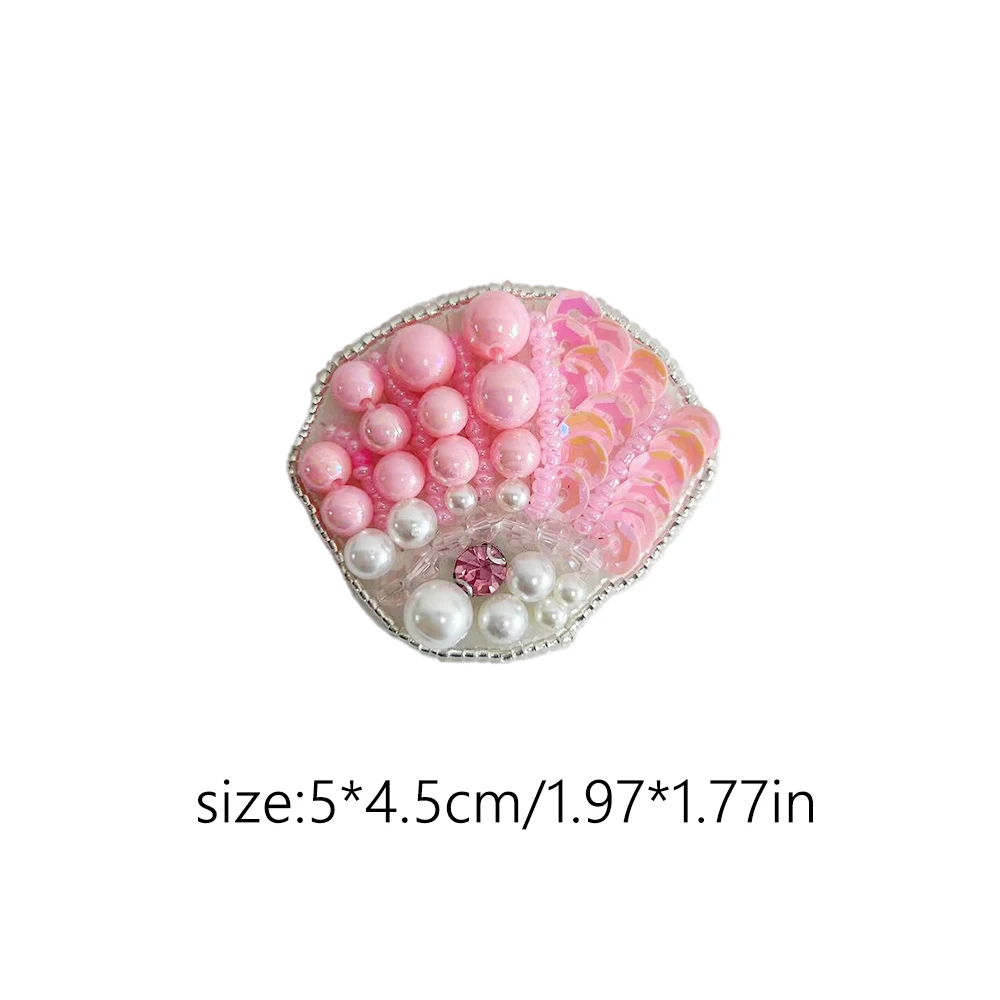 1 STÜCK Ozean Tier Perlen Patch Qualle Delphin Muschel, handgenähte DIY Applikation für Kleidung Taschen Hüte, Nähen Bastelbedarf