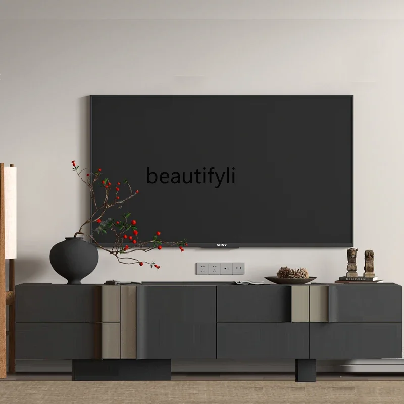 

Retro TV cabinet Modern minimalist storage creative paint storage cabinet customization