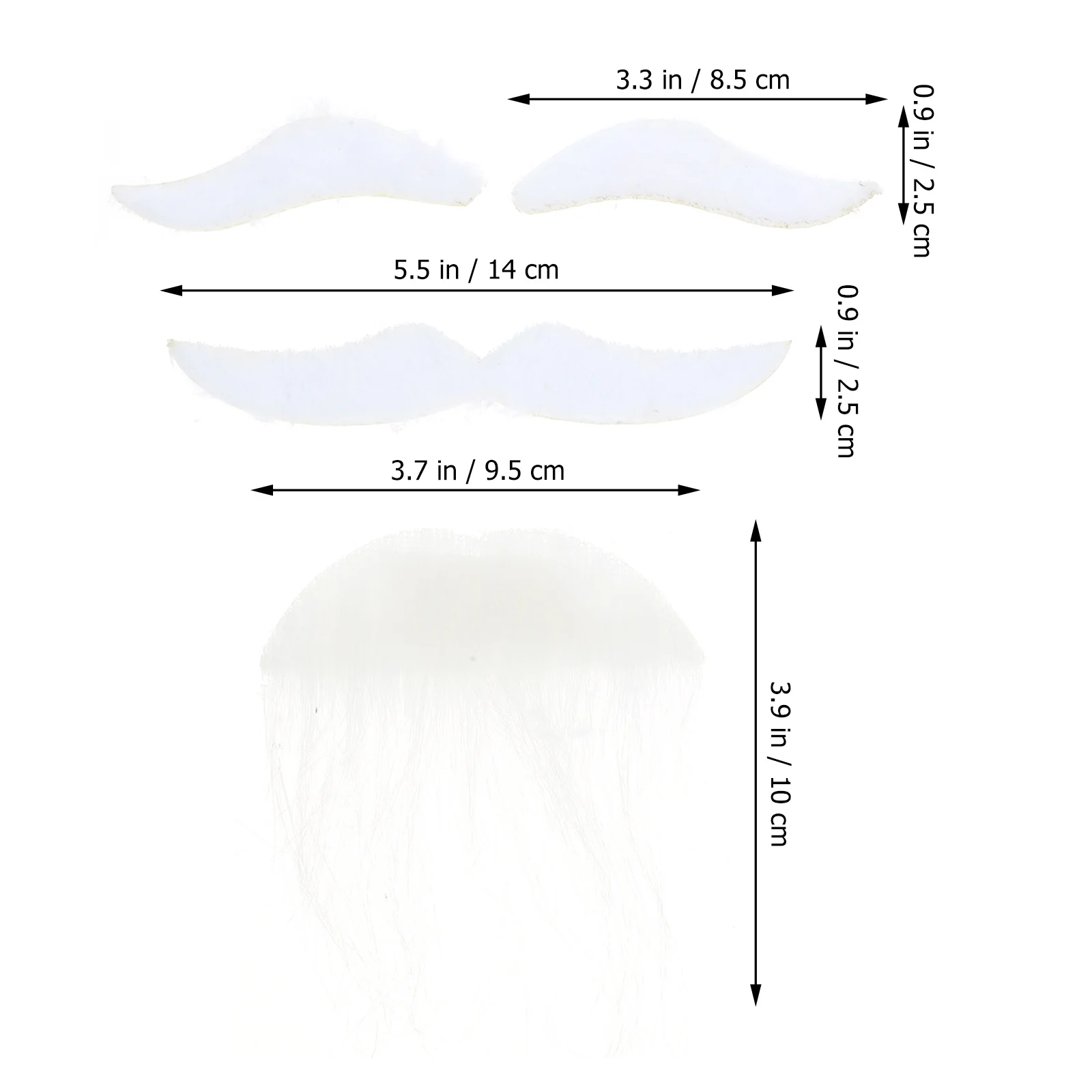 

1Set Fake Beard Mustache Eyebrow Mild Artificial Beard Prop Halloween Party Cosplay Costume Accessory Lightweight Cloth Material
