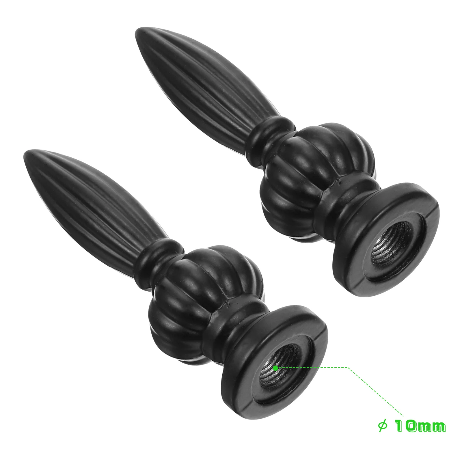 

2pcs Lampshade Decorative Lamp Finials Decorative Head 10MM Inner Thread Black Aluminum Modern Lamp Cap Accessories
