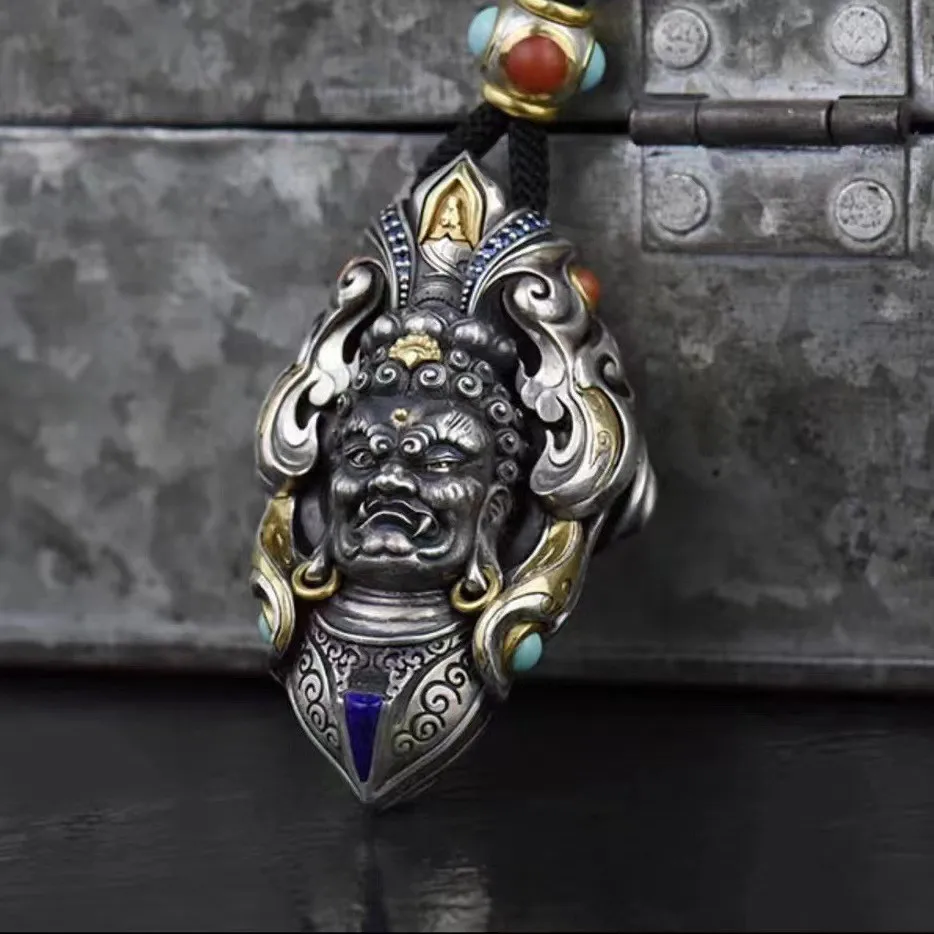 New retro patron saint of Aryaacalanatha men and women with lucky protective pendant necklace hand-woven necklace.