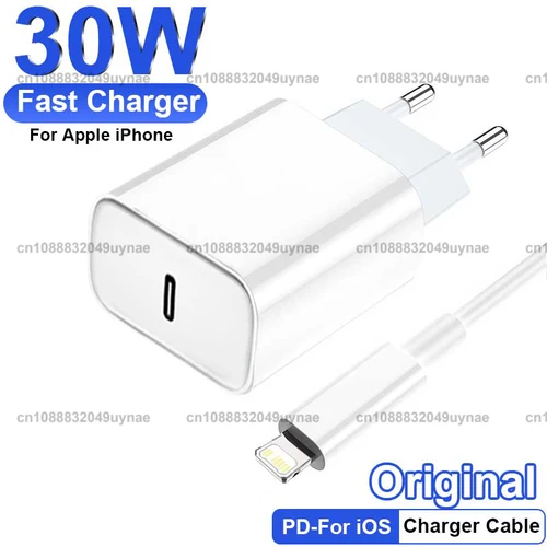 애플 아이폰 충전기용 정품 PD 30W USB C 고속 충전 USB 케이블, 아이폰 14, 13, 12, 11 프로 맥스, 8 플러스, XS, XR 