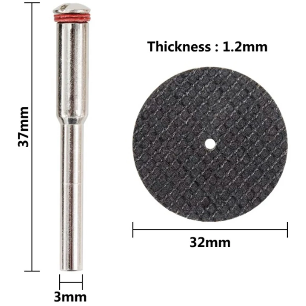 

26 Pc 1/8 Inch Abrasive Cutting Disc Mandrel Fiberglass Reinforced Cut Off Wheel Rotary Discs Saw Cutting Rotary Tool Saw Blade