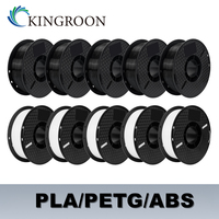 KINGROON 10KG PLA/ ABS/ PETG Filament 1.75mm Black White Gray , Wholesale 10 Rolls PLA ABS PETG Plastic For 3D Printer