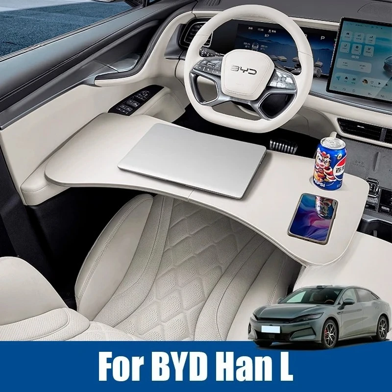 For BYD Han L Special Car Dining Table Multifunctional Car Mounted Laptop Desk Driver Tray Auto Interior Modification Parts