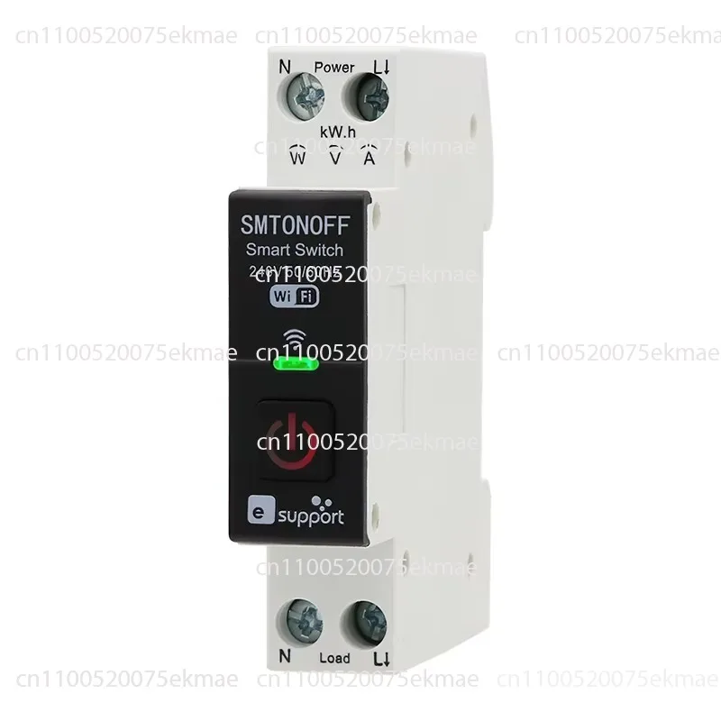 SMTONOFF EWeLink Wi-Fi Smart Switch with Power Energy Monitoring for application control of current, voltage, and power