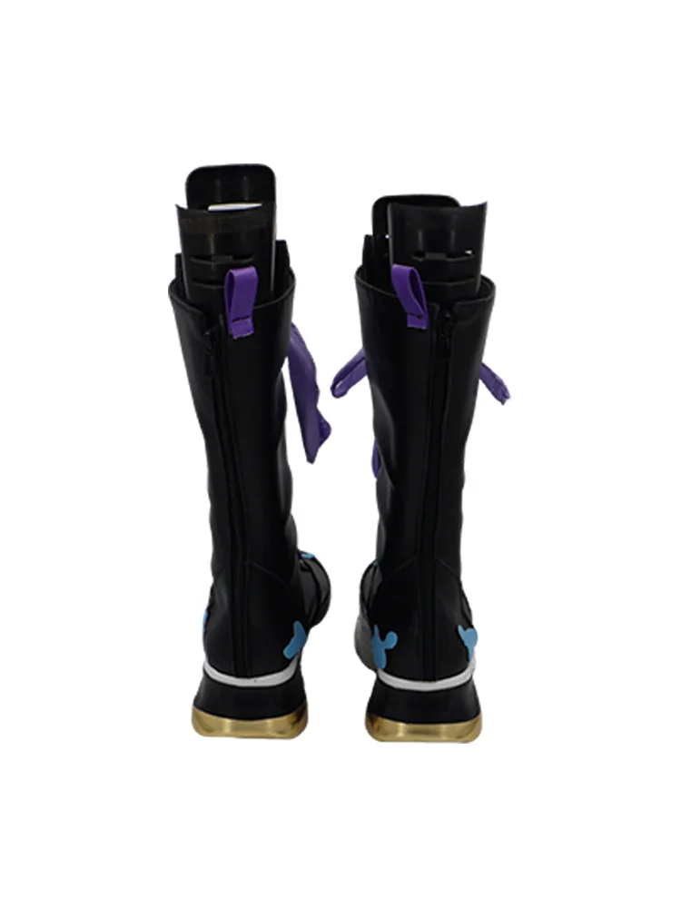 Game Genshin Impact Wanderer Scaramouche Cosplay Schoenen Laarzen Halloween Party Zwarte Laarzen