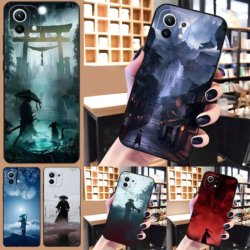 Samurai Phone Case Funda For Redmi Note 11 11E 10 9 8 7 Pro 10T 8A 9S 8T 7A 9A Plus Macia Shockproof Back Cover