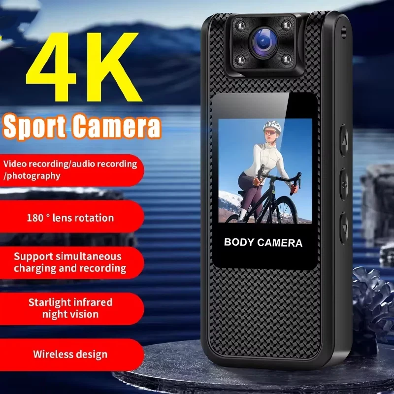 4K Mini Portable Camera HD 1080P Digital Video Recorder Infrared Night Vision Police Body Cam Small Sports DV Camcorder