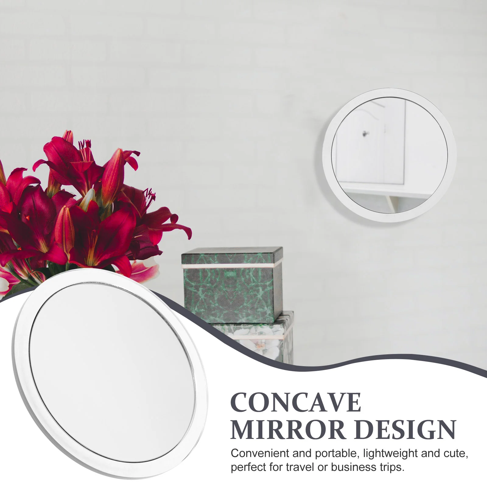 Bathroom Makeup Mirror Magnifying Suction Cup Magnification for Wall with Lights